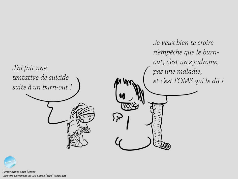 burn-out humour laqvt.fr Qualité de Vie au Travail QVT OMS